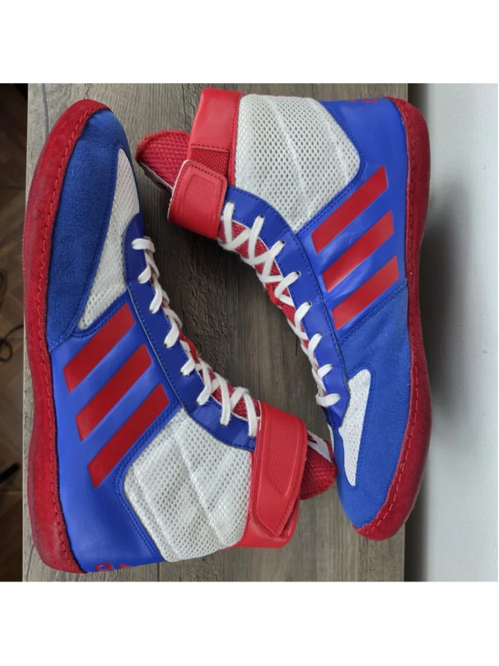 Adidas Combat Speed 4 Wrestling Shoes Size 12 Red White Blue